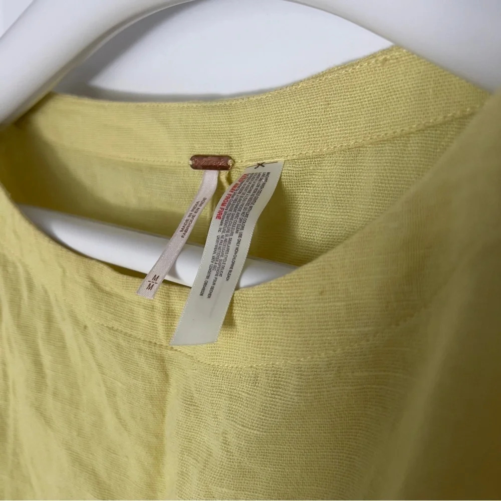 Free People Yellow Crop Top - Picture 4 of 5